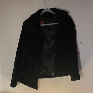 Elegant Black Rabbit Fur Jacket
